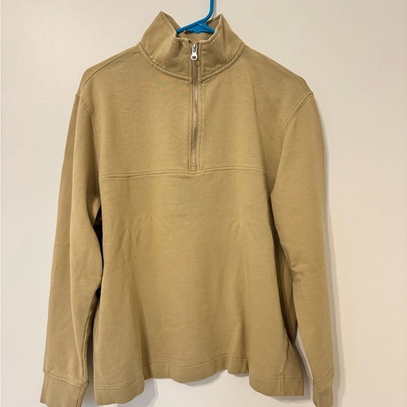 Mango Other - MANGO Tan Quarter-Zip Pullover
